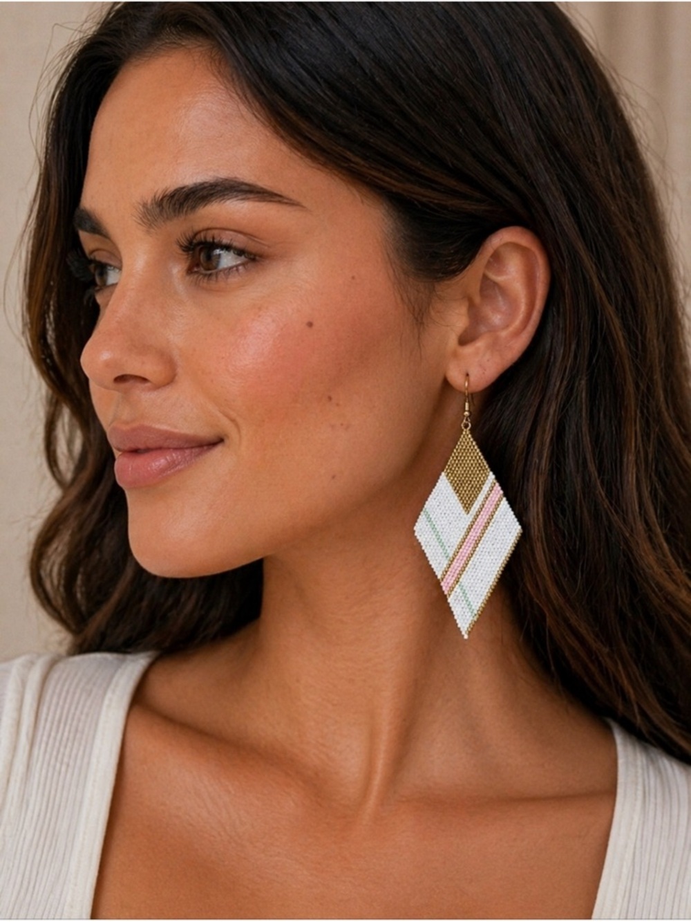 New Plunder Boho Beaded Drop Earrings